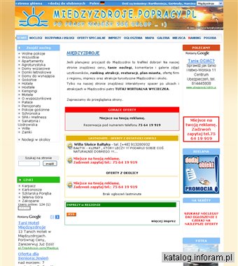 Międzyzdroje - noclegi, pokoje, kwatery, plan miasta