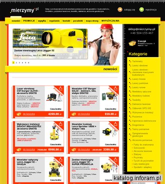 mierzymy.pl - urządzenia pomiarowe - laser obrotowy, laser liniowy, dalmierz, niwelator