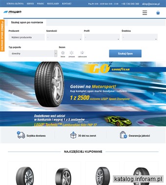 Sklep z oponami - Miwan.pl