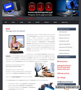MJ-komputery- Serwis laptopów oraz naprawa komputerów Poznań. Dojazd i diagnoza GRATIS!
