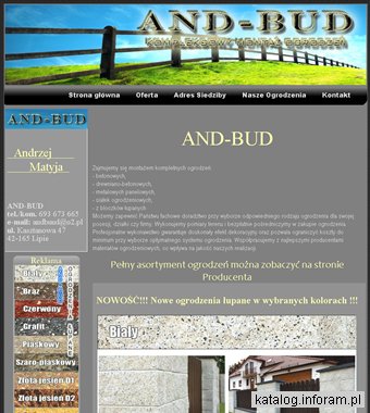 AND - BUD montaż ogrodzeń betonowych, łupanych i siatek