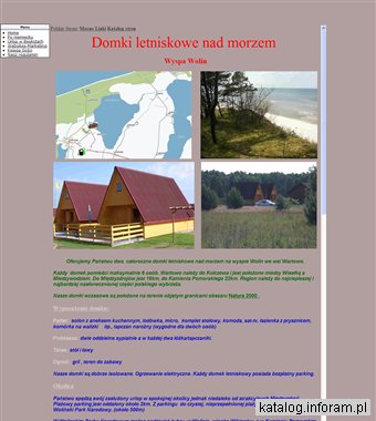 Domki letniskowe nad morzem - wyspa Wolin