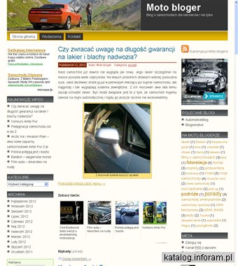 Moto bloger - blog motoryzacyjny