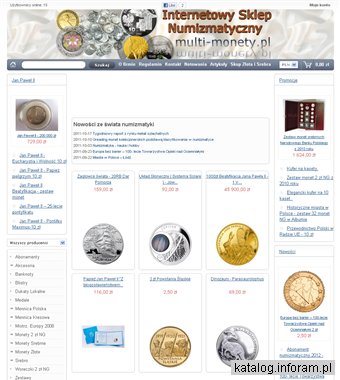 Monety i numizmatyka. Internetowy sklep numizmatyczny