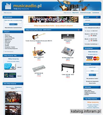 Sklep muzyczny Music Audio, Sprzęt muzyczny