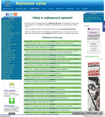 Najlepsze opisy na gg w necie