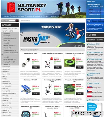 Sklep NajtanszySport.pl - Sprzęt sportowy