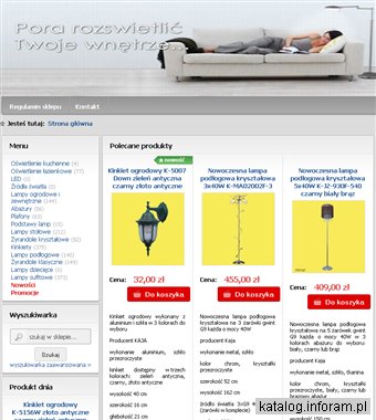 Sklep internetowy z oświetleniem naszelampy24.pl