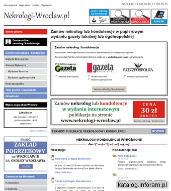 Nekrologi Wrocław - nekrologi i kondolencje w gazetach