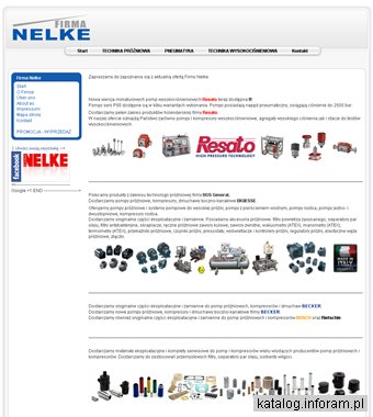 Firma Nelke - pompy próżniowe i wysokociśnieniowe