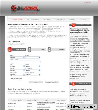Wyszukiwarka używanych części samochodowych