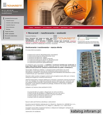 NOVARENT wynajem szalunków ściennych Szczecin