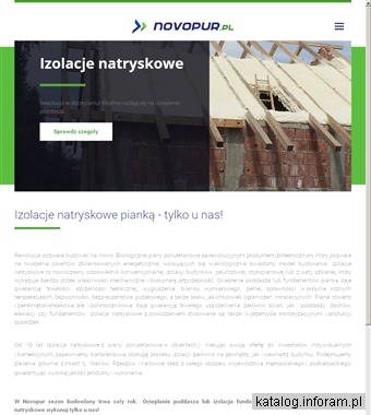Izolacje natryskowe - Novopur.pl