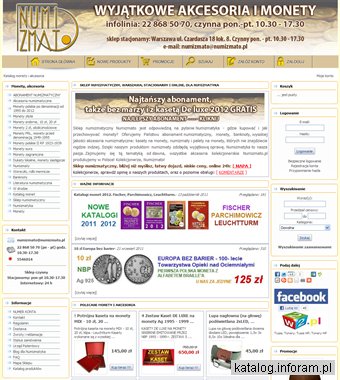 Numizmato - sklep numizmatyczny, numizmatyka, monety