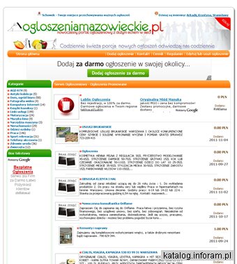 Ogłoszenia mazowieckie