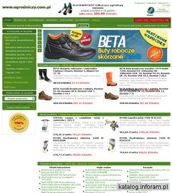 Sklep ogrodniczy - narzędzia, elektronarzędzia