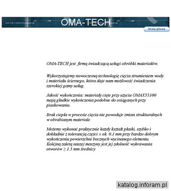 Oma-Tech - cięcie wodą Poznań