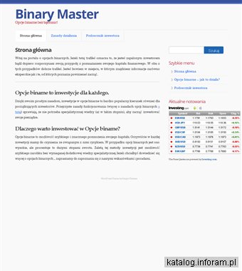 Binary Master - opcje binarne