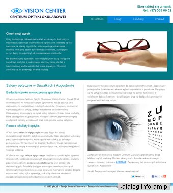 CENTRUM OPTYKI OKULAROWEJ VISION CENTER SUWAŁKI centrum optyczne Augustów