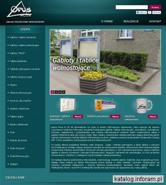 Witacze informacyjne, gabloty, tablice - Opusplus