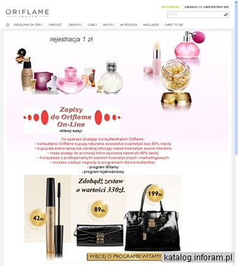 Oriflame naturalne szwedzkie kosmetyki - strona konsultantki