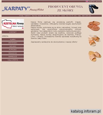 Karpaty - producent drewniaków, pantofli góralskich i regionalnych