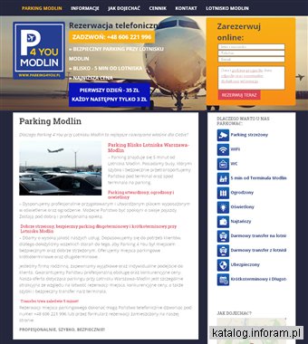 Parking Modlin lotnisko