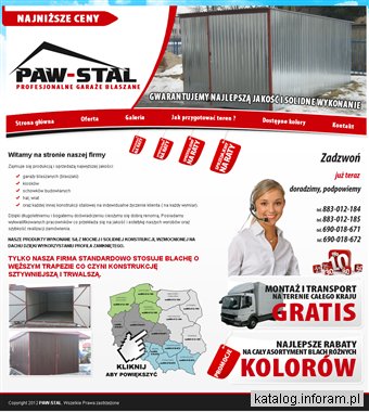 Paw Stal - garaż blaszany, wiaty garażowe