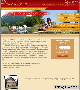 Pensjonat Kazik - noclegi Kluszkowce, Czorsztyn, Szczawnica