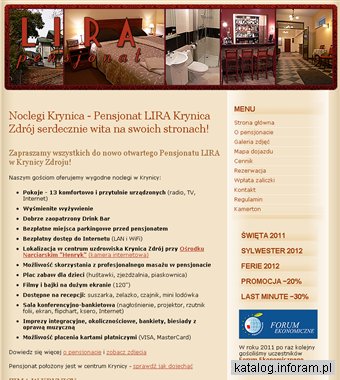 Pensjonat Lira - Krynica - Rezerwacja