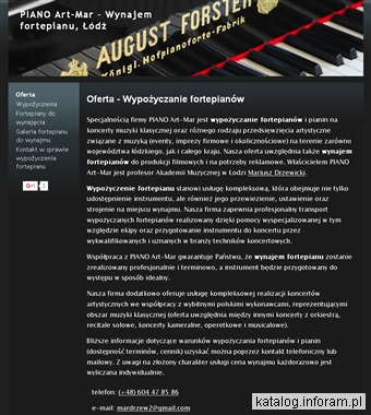 PIANO Art-Mar - Wynajem fortepianu, Łódź