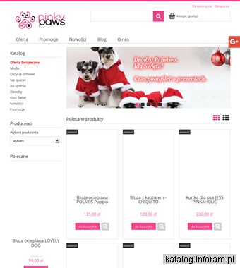PINKY PAWS ubranka dla psów