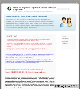 Pisanie prac po angielsku - licencjacka, magisterska