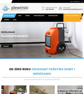 Plewiński - osuszanie budynków i mieszkań