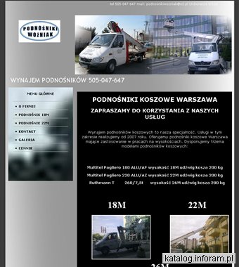 Podnośniki koszowe Warszawa