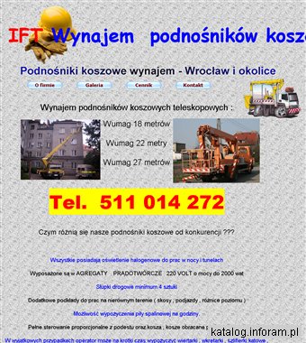 Wynajem podnosników koszowych, podnośnik koszowy Wrocław