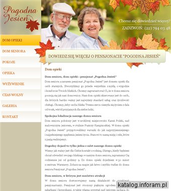 Dom seniora dla osób starszych Pogodna jesień