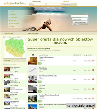 Największa baza dostępnych pokoi online