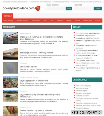 www.poradybudowlane.com.pl - źródło fachowych porad z branży budowlanej