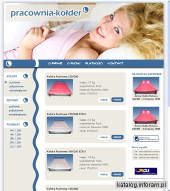 Pracowania Kołder - pościeli antyalergiczej oraz półpuchowej