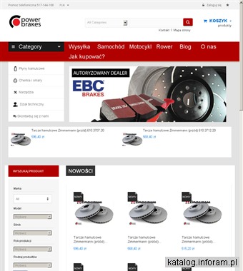 Klocki hamulcowe, tarcze hamulcowe - powerbrakes.pl