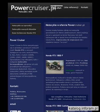 Motocykle z USA - www.powercruiser.pl