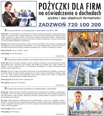 Kredyty dla firm na oświadczenie