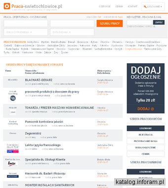 Oferty pracy świętochłowice