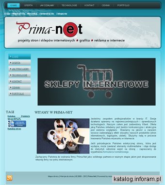 Prima-net projekty graficzne, tworzenie sklepów internetowych
