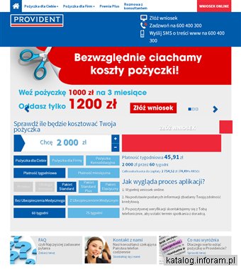 Provident - szybkie pożyczki gotówkowe