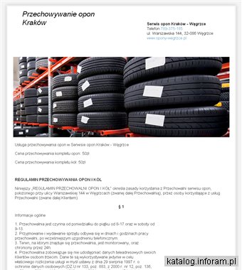 Przechowywanie opon Kraków