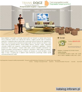 Przeprowadzki poznań Trans Dojcz usługi