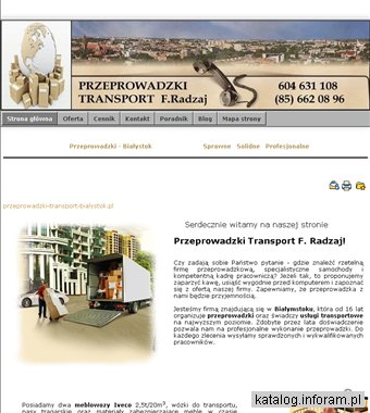 Usługi Transportowe - Przeprowadzki Białystok