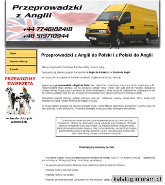 przeprowadzki z anglii do polski przewóz rzeczy przewóz psów do Anglii